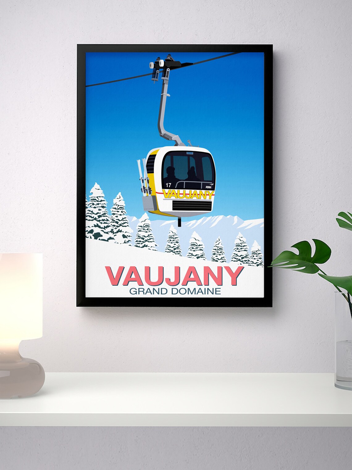 Vaujany Vintage Gondola Travel Poster - Image 4