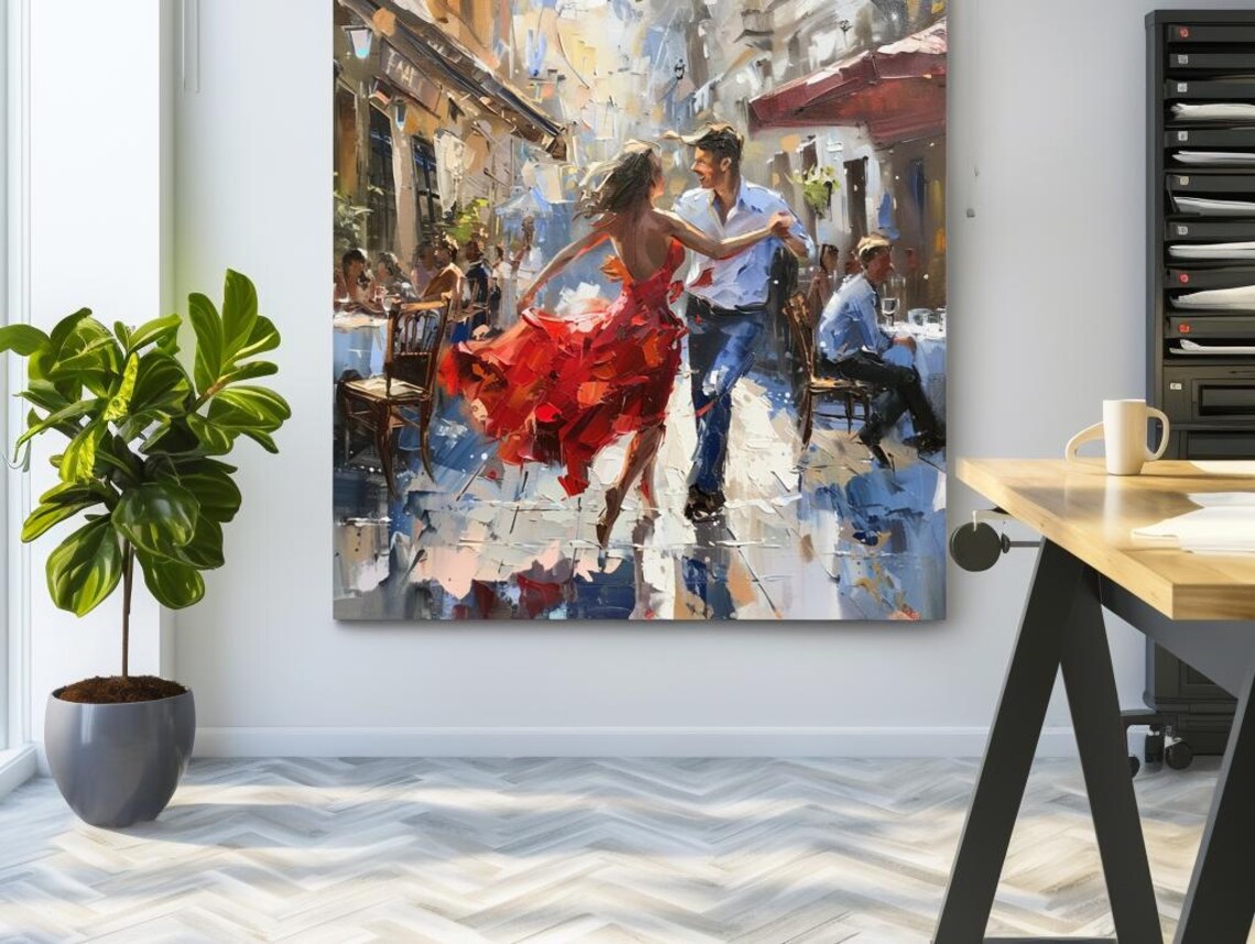 Painting Dance Abstract Art Print, Contemporary Decor - Image 3