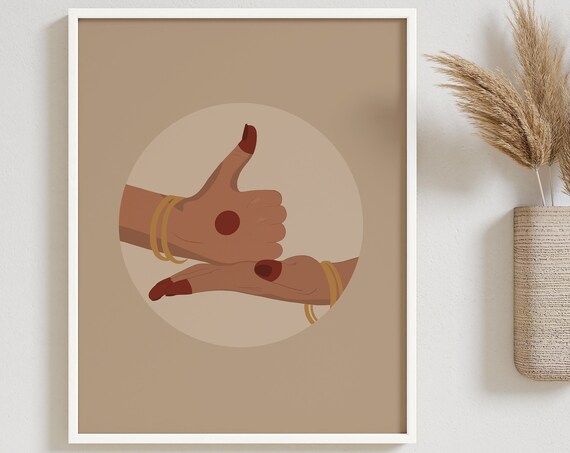 Dance Mudra Indian Dancer Art Print, South Asian