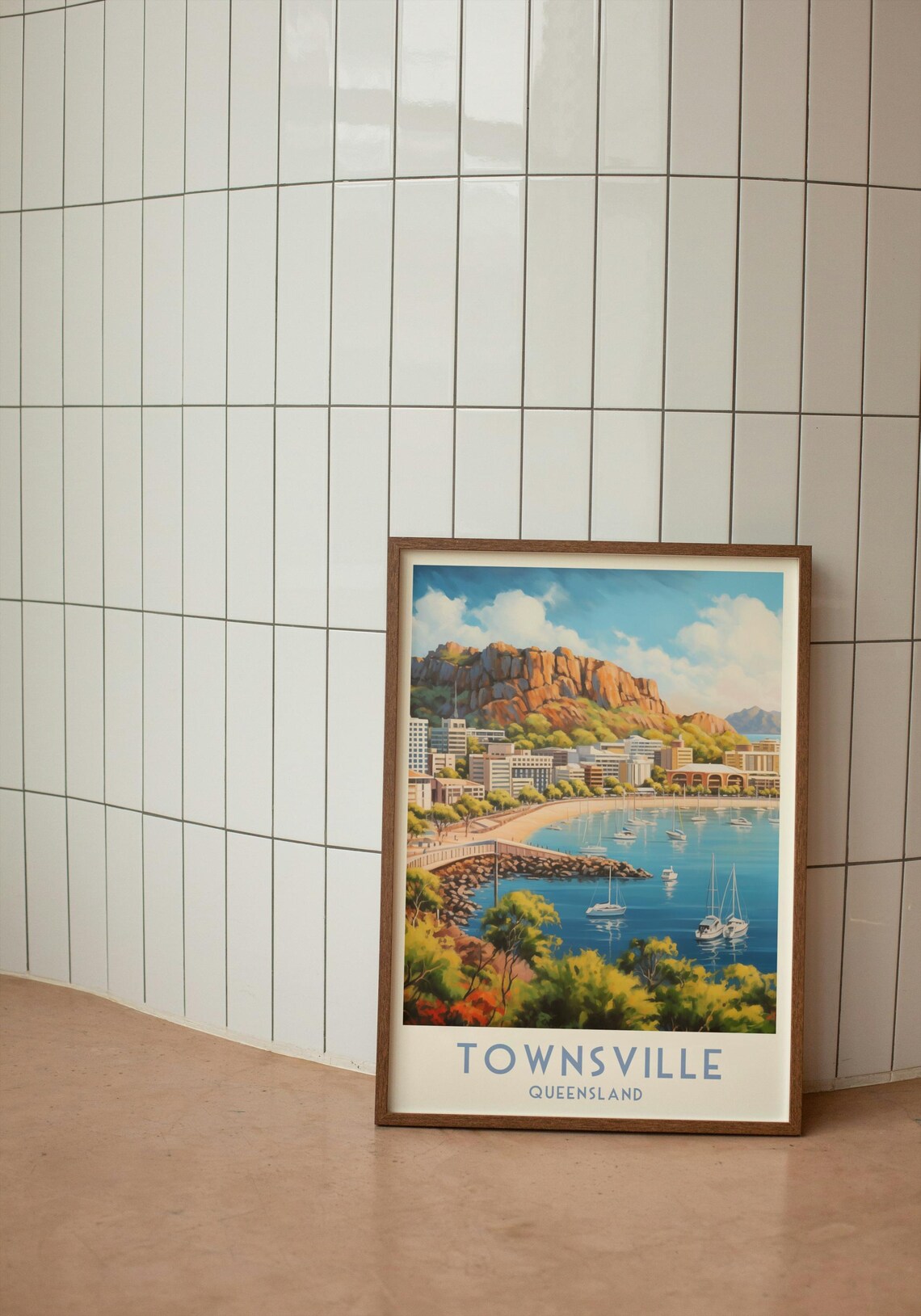 Townsville Queensland Castle Hill Harbour Sailboats Travel Poster - Image 4