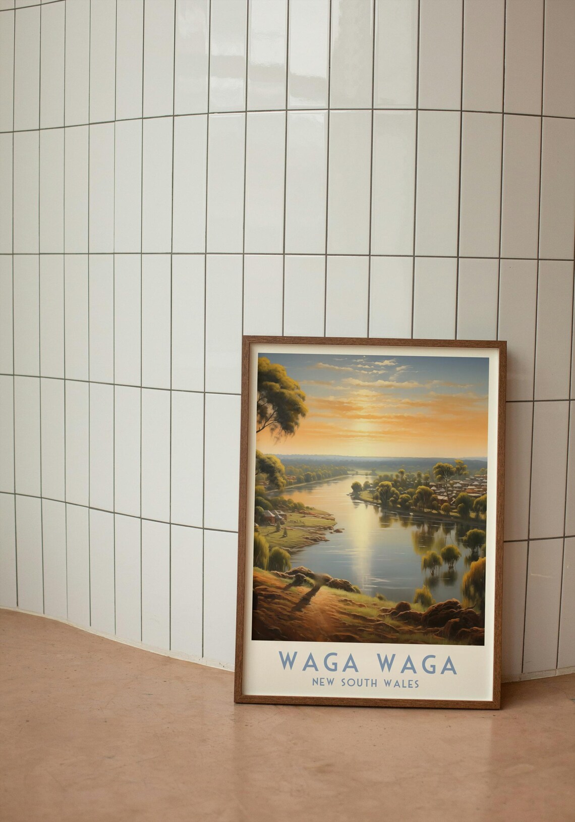 Waga Waga River Sunset New South Wales Riverside View Travel Poster - Image 4