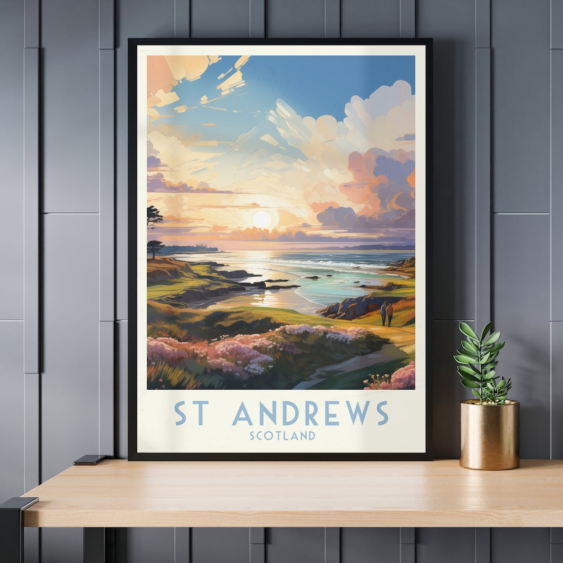 St Andrews Scotland Golf Coast Sunrise Heather Bloom Travel Poster - Image 4