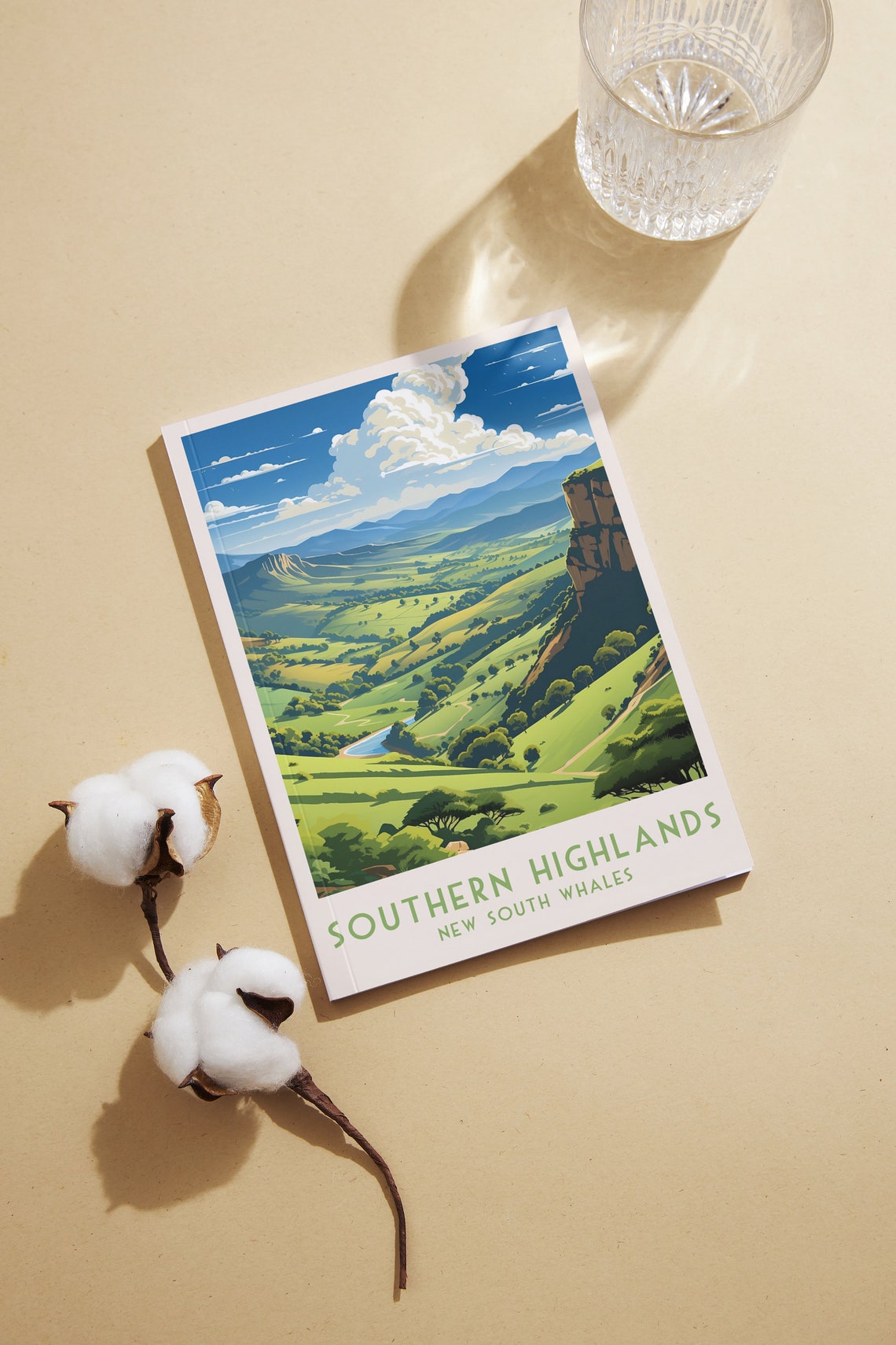 Southern Highlands NSW Green Valley Cliffs Landscape Travel Poster - Image 2