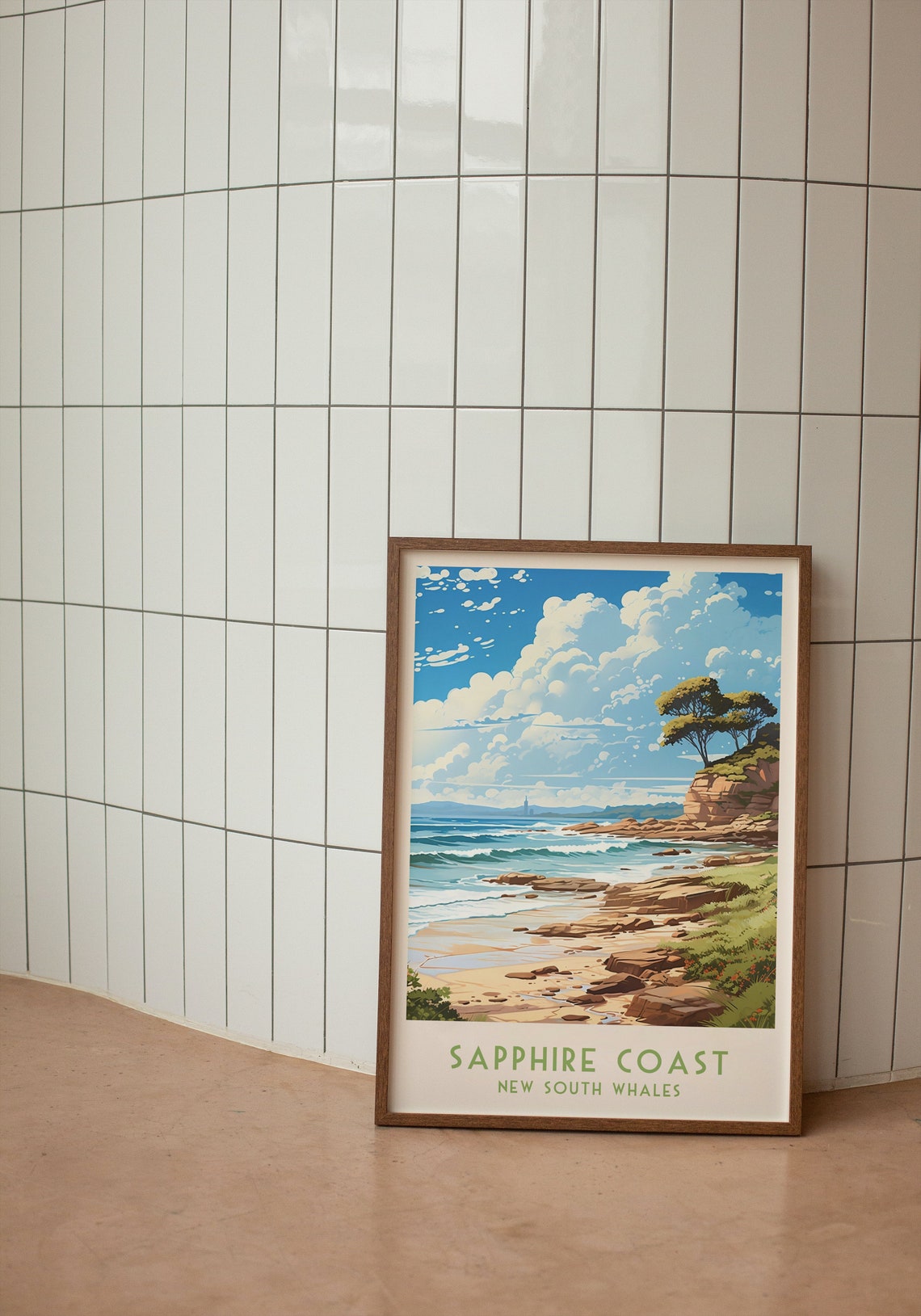 Sapphire Coast NSW Rocky Beach Headland Coastal Travel Poster - Image 3