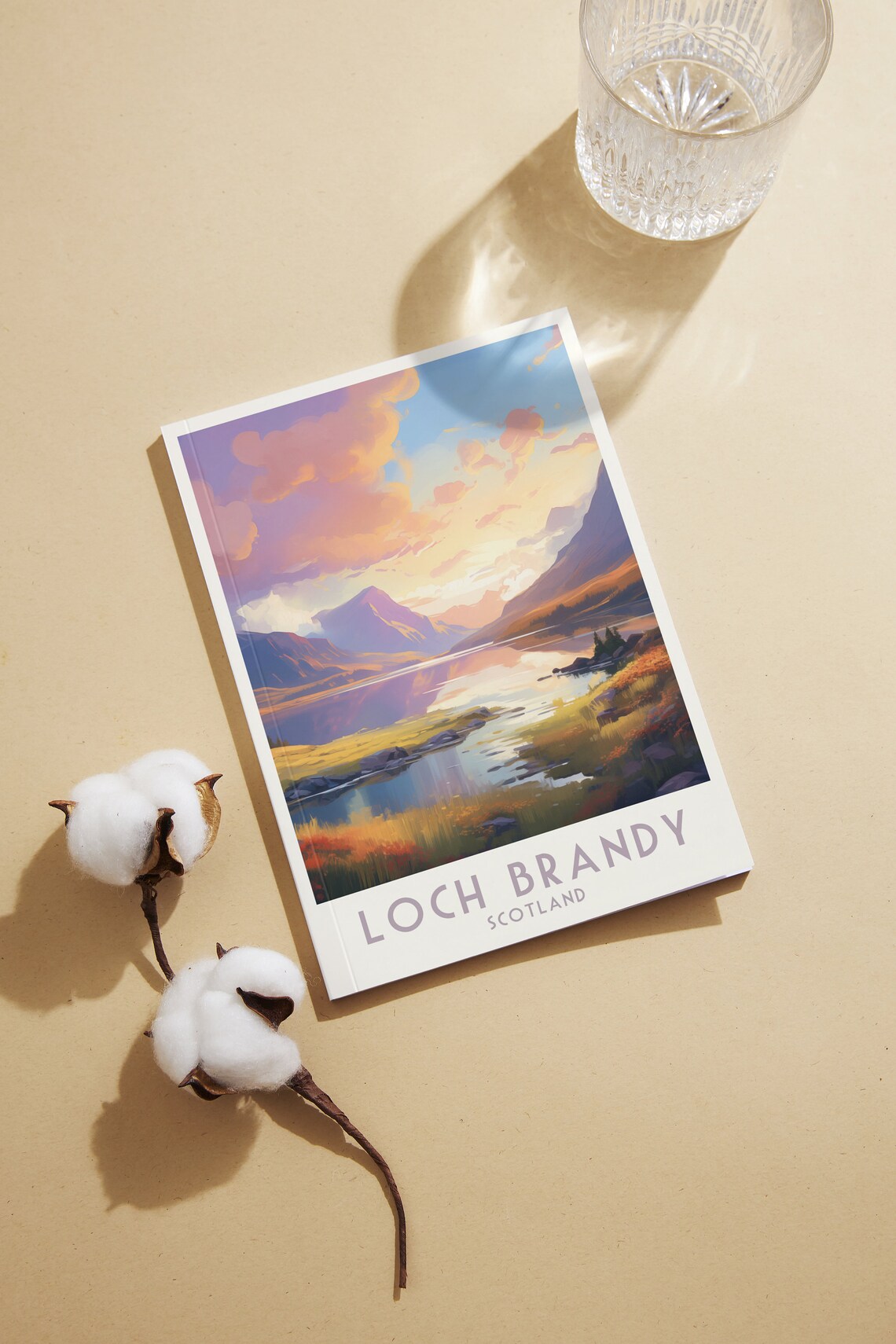 Loch Brandy Scotland Highland Mountain Lake Sunset Travel Poster - Image 2