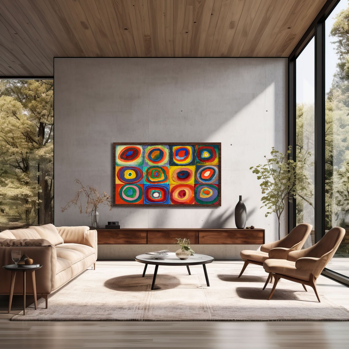Wassily Kandinsky Concentric Circles Color Study Abstract Art Poster - Image 4