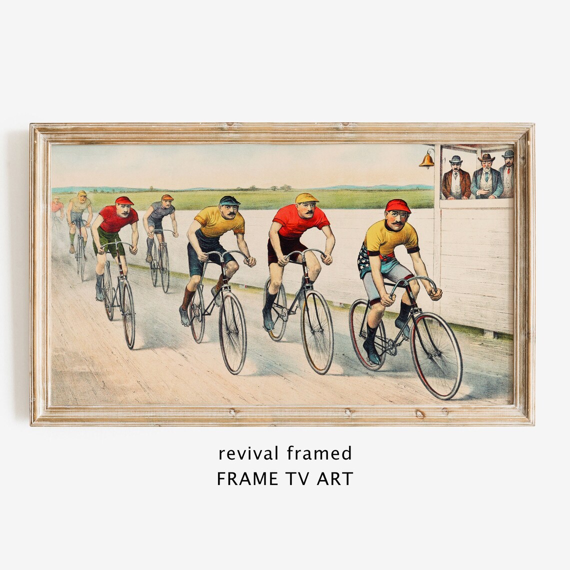 Vintage Bicycle Race Antique Cycling Sport History Art Poster