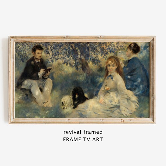 Frame Tv Art Spring Frame Tv Art Renoir Vintage Painting Frame Tv Art Dogs Large Art Blue Tv Art Gallery Wall Art