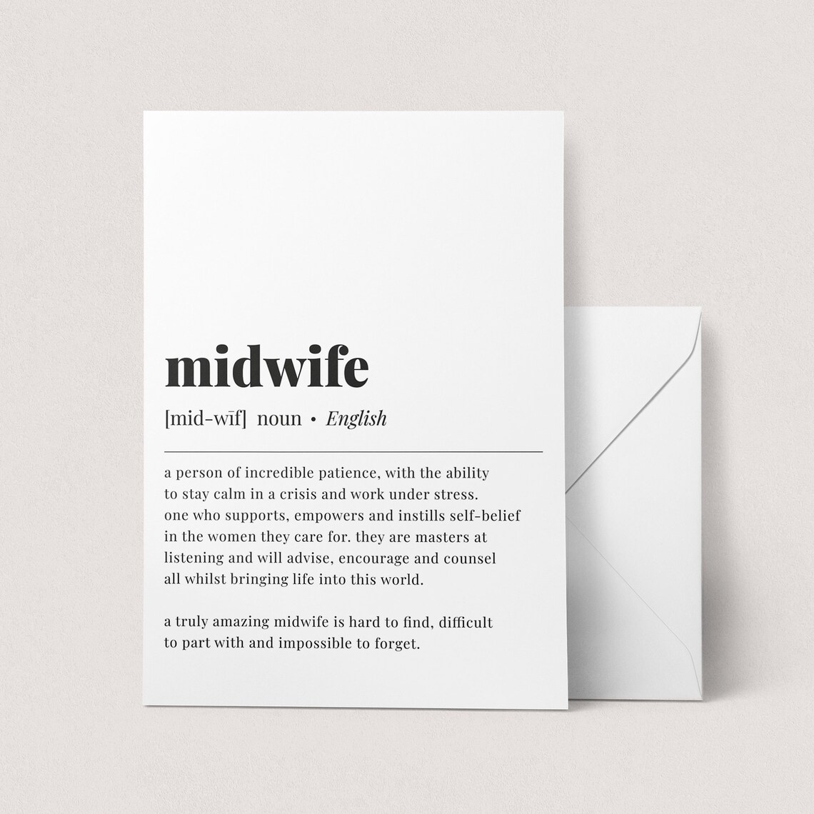 Midwife Definition Art Print, Midwife Thank You Gift - Image 2