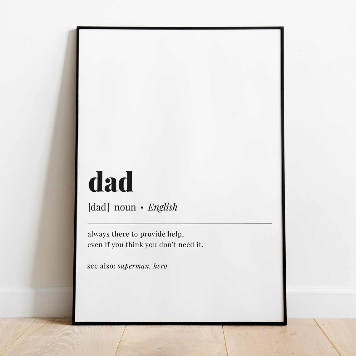 Dad Definition Funny Fathers Day Art Print - Image 4
