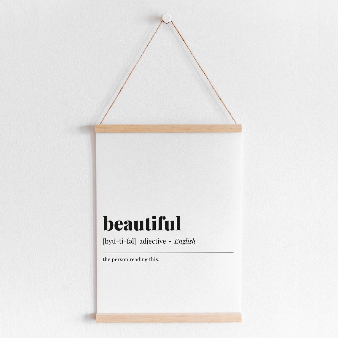 Beautiful Definition You Are Beautiful Minimalist Typography Poster - Image 2