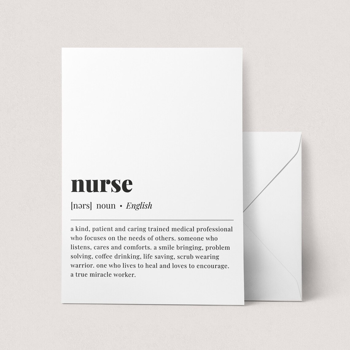 Nurse Definition Gift for Nurses Art Print - Image 3