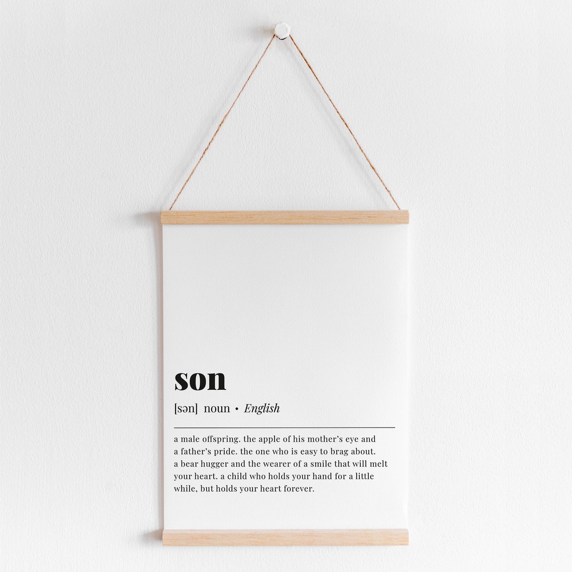 Son Definition Parent Love Gift Minimalist Typography Poster - Image 5
