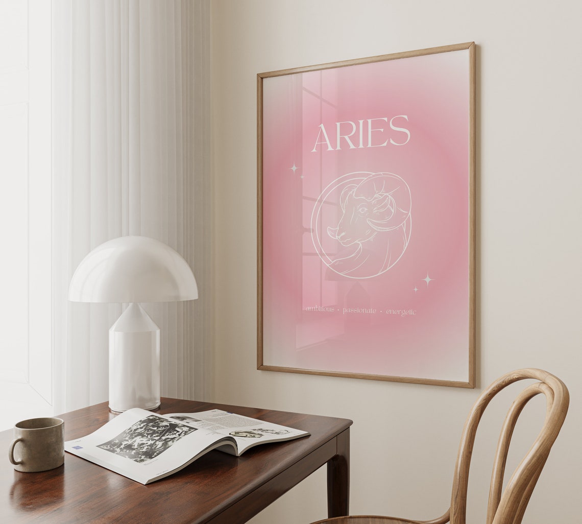 Aries Zodiac Poster, Star Sign Wall Art - Image 4