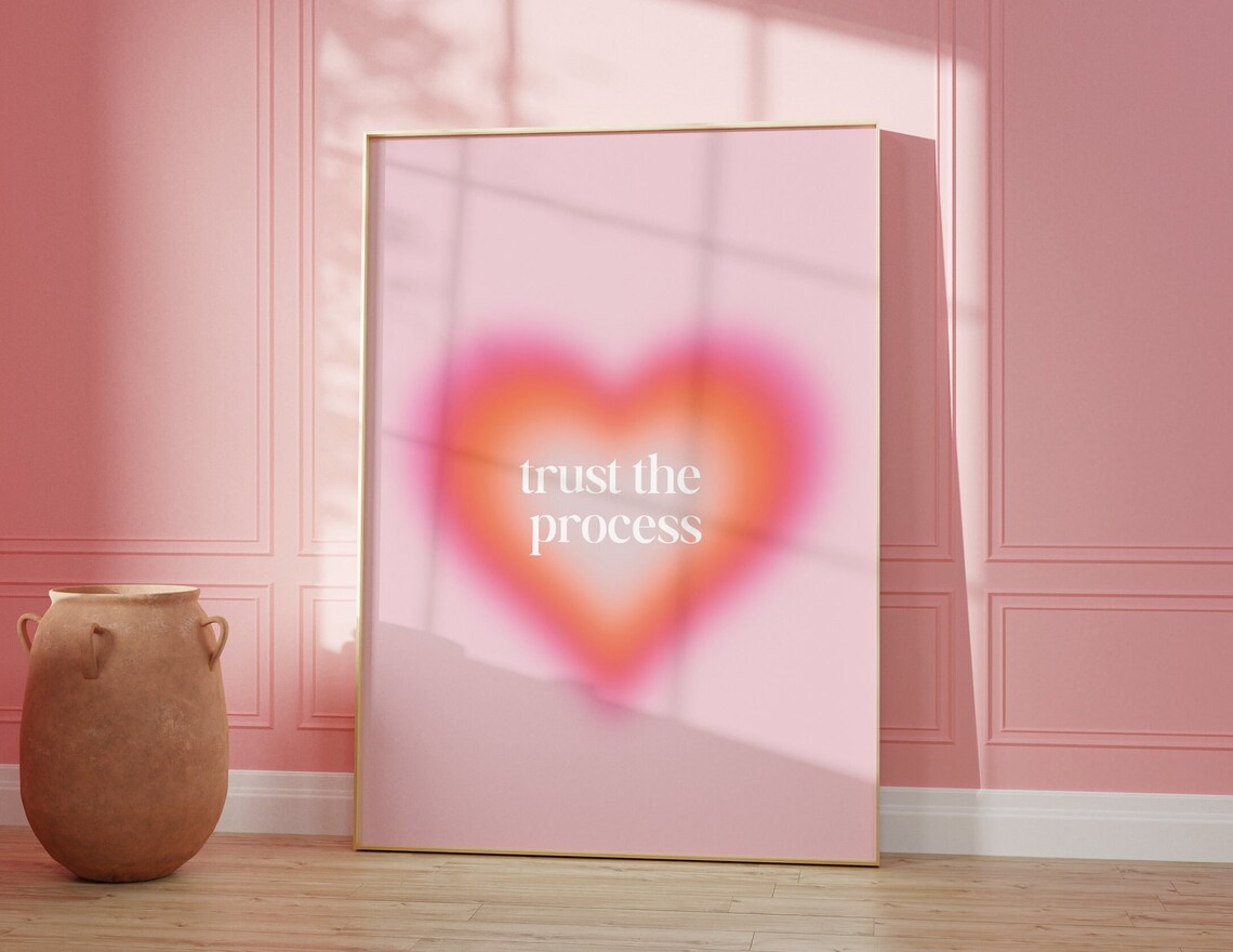 Trust The Process Poster Print, Affirmation Art