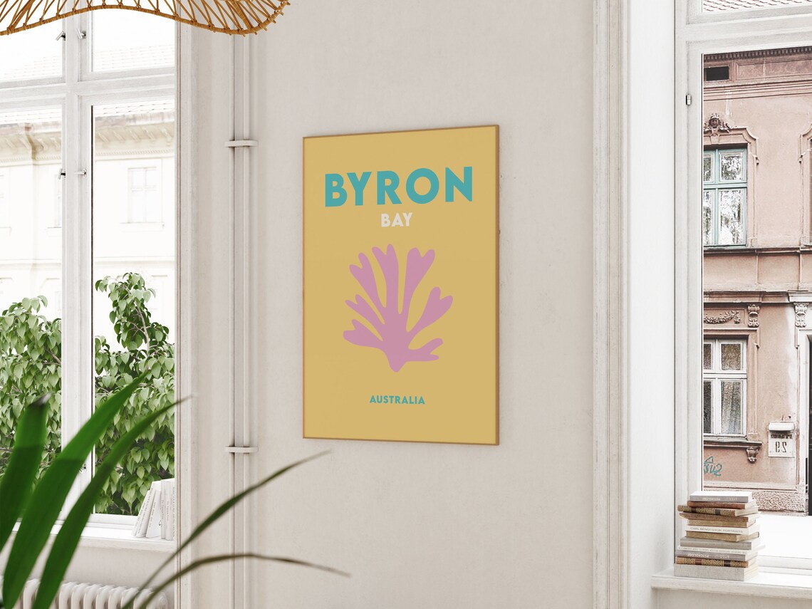 Byron Bay Minimalist Travel Poster, Beach Print - Image 3