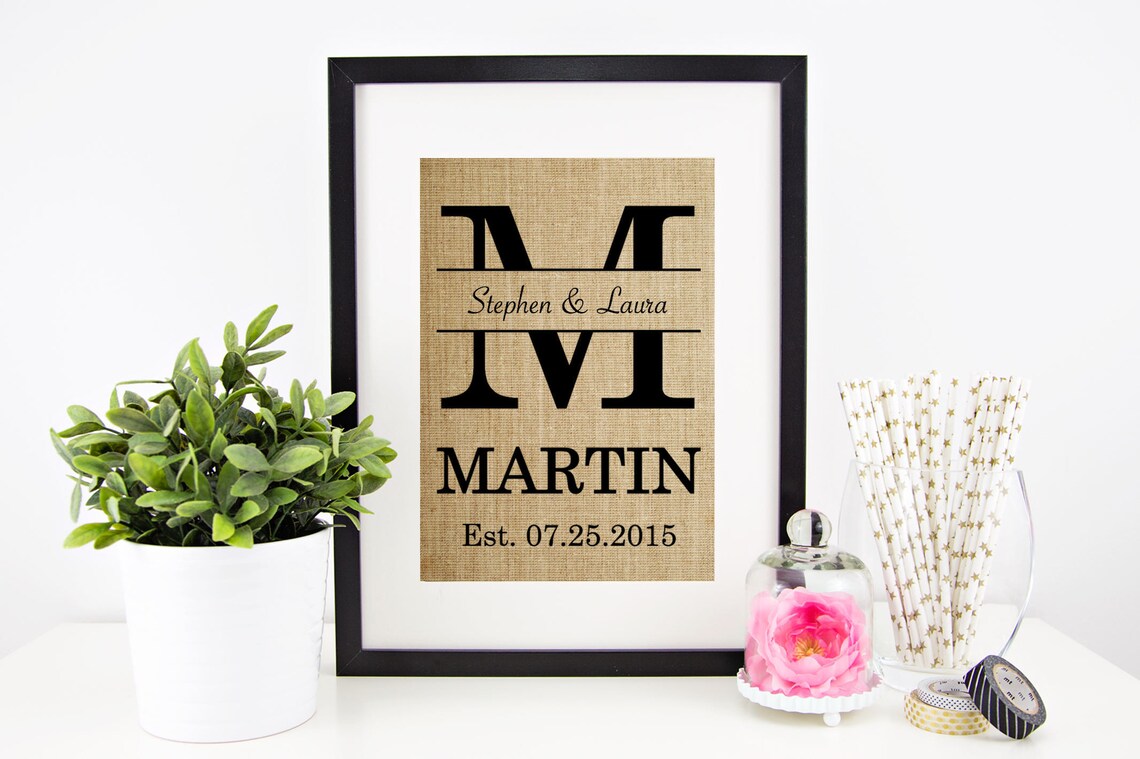 Personalized Wedding Gift For Couple, Rustic Decor