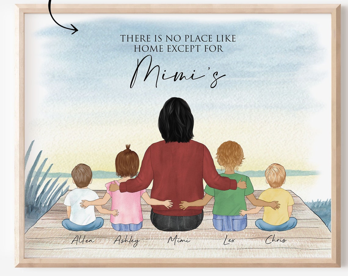 There Is No Place Like Mimi's Home Grandkids Sunset Keepsake Poster