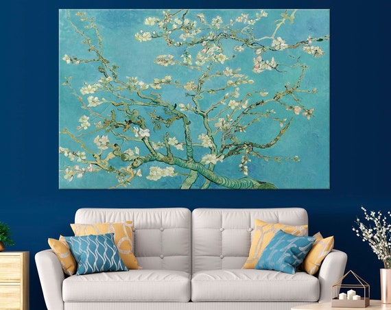 Van Gogh Almond Print Almond Blossom Art Reproduction Almond Tree Print Van Gogh Painting Extra Large Office Wall Art