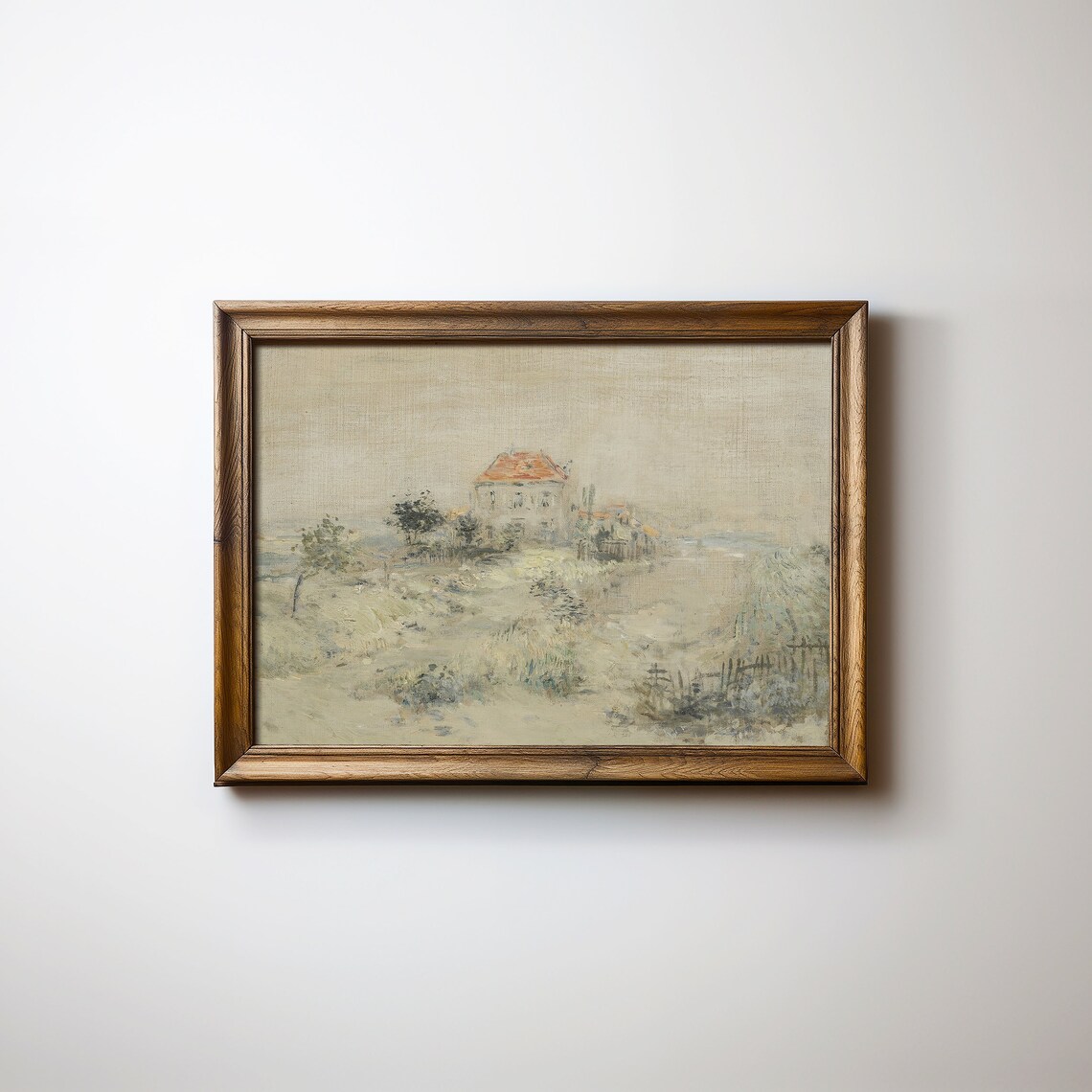 Soft Impressionist European Countryside Villa Landscape Print - Image 3