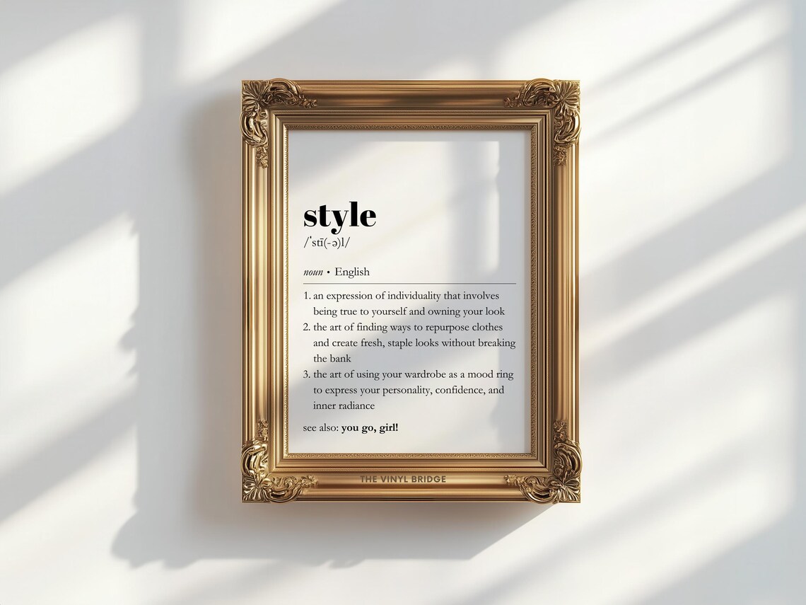 Style Dictionary Definition Minimalist Fashion Typography Poster - Image 4