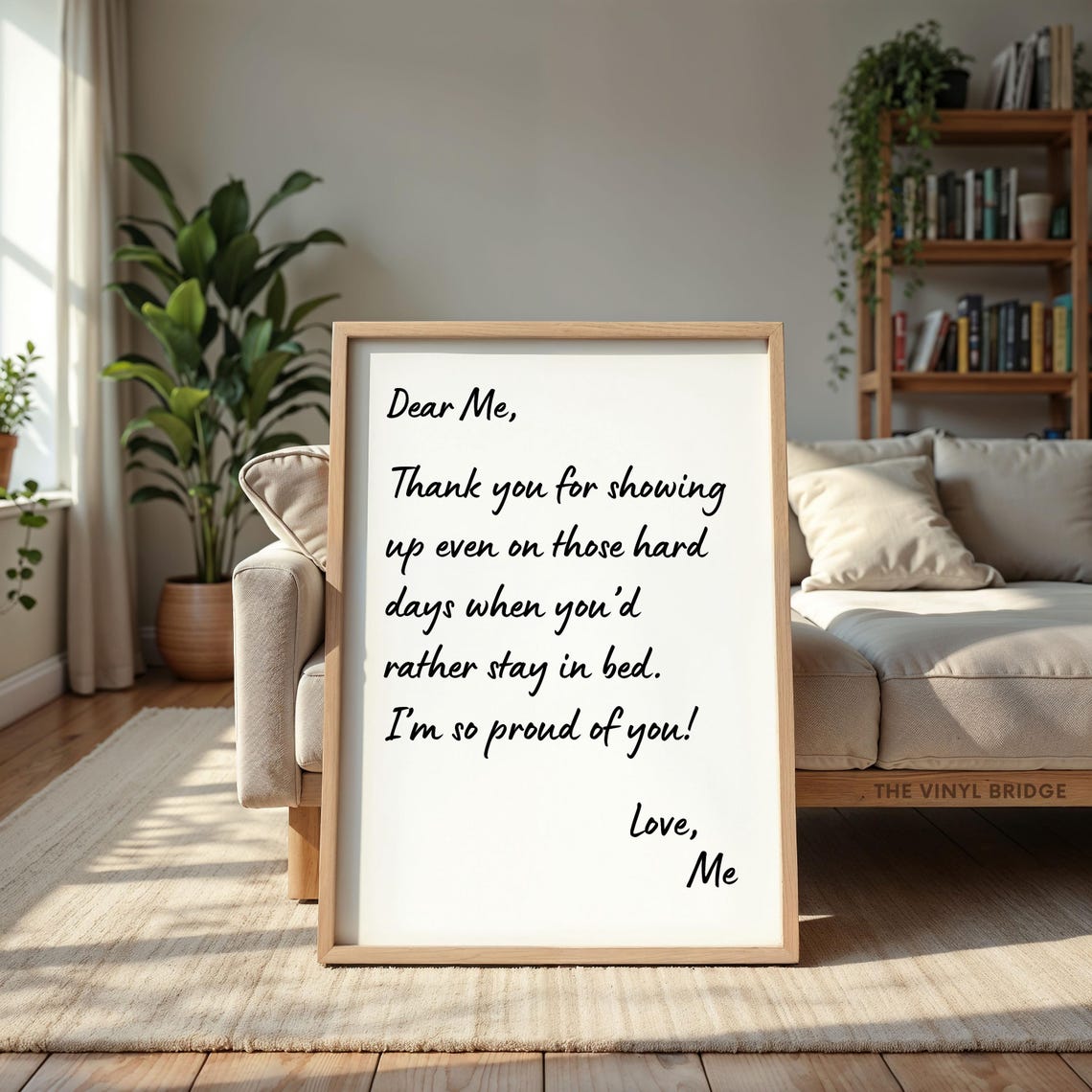 Dear Me Thank You For Showing Up Self Love Letter Affirmation Poster - Image 2