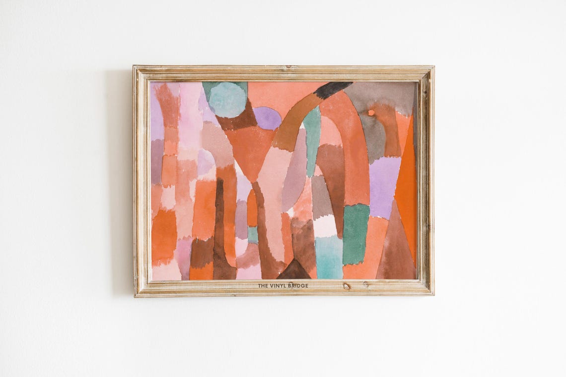 Abstract Warm Watercolor Geometric Shapes Modern Art Wall Poster - Image 4