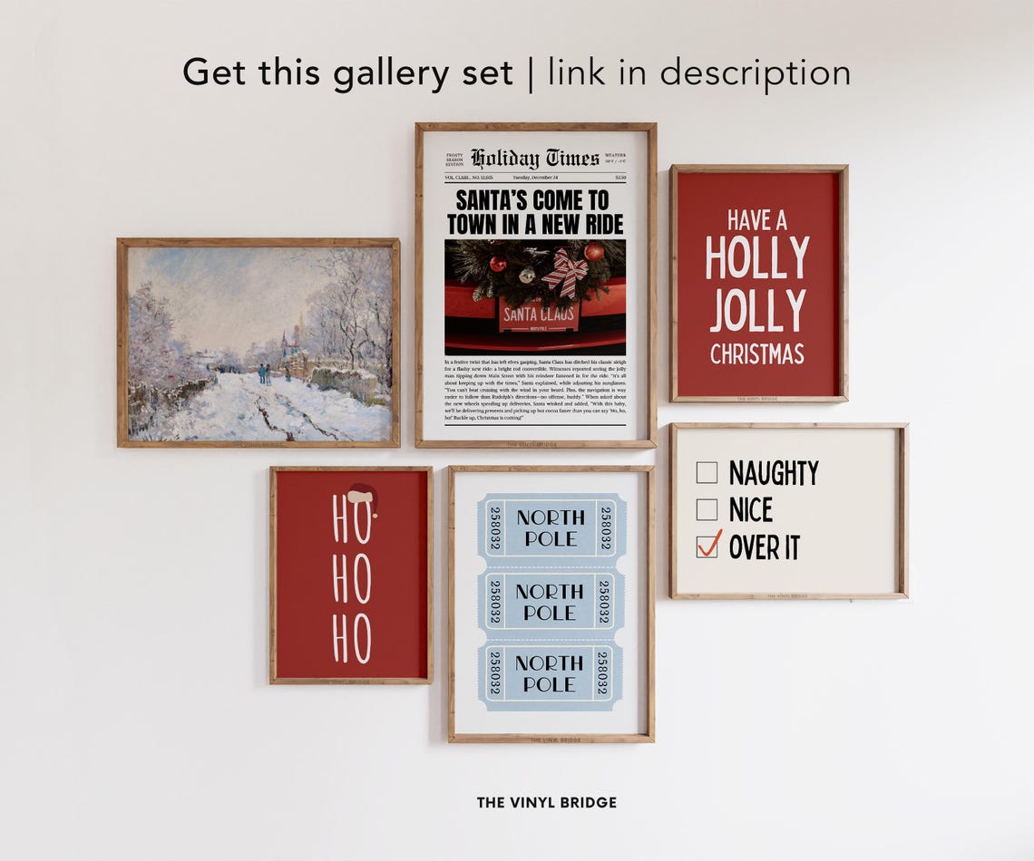 Classic Impressionist Snowy Village Street Winter Scene Poster - Image 2