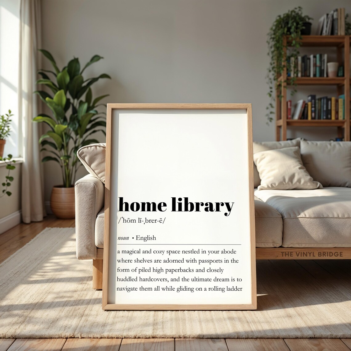 Home Library Definition Print Dictionary Word Meaning Poster Bookish Quote Wall Art Reading Nook Typography Literary Decor - Image 2