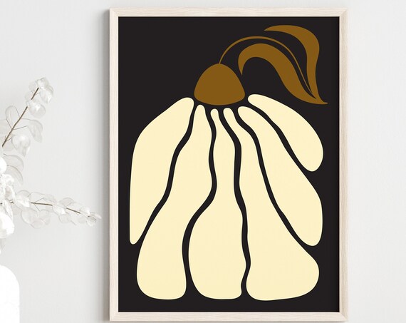 Matisse Inspired Flower Poster Henry Matisse Art Exhibition Mid Century Wall Art Bedroom Living Room Wall Decor