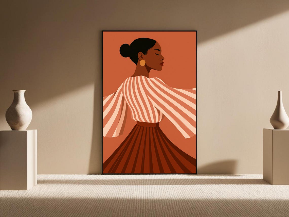 Elegant Woman Minimalist Illustration, Modern Decor - Image 5