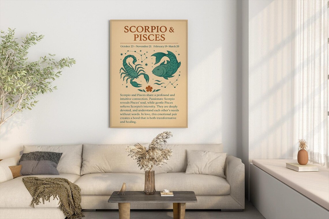 Scorpio And Pisces Zodiac Compatibility Poster - Image 2