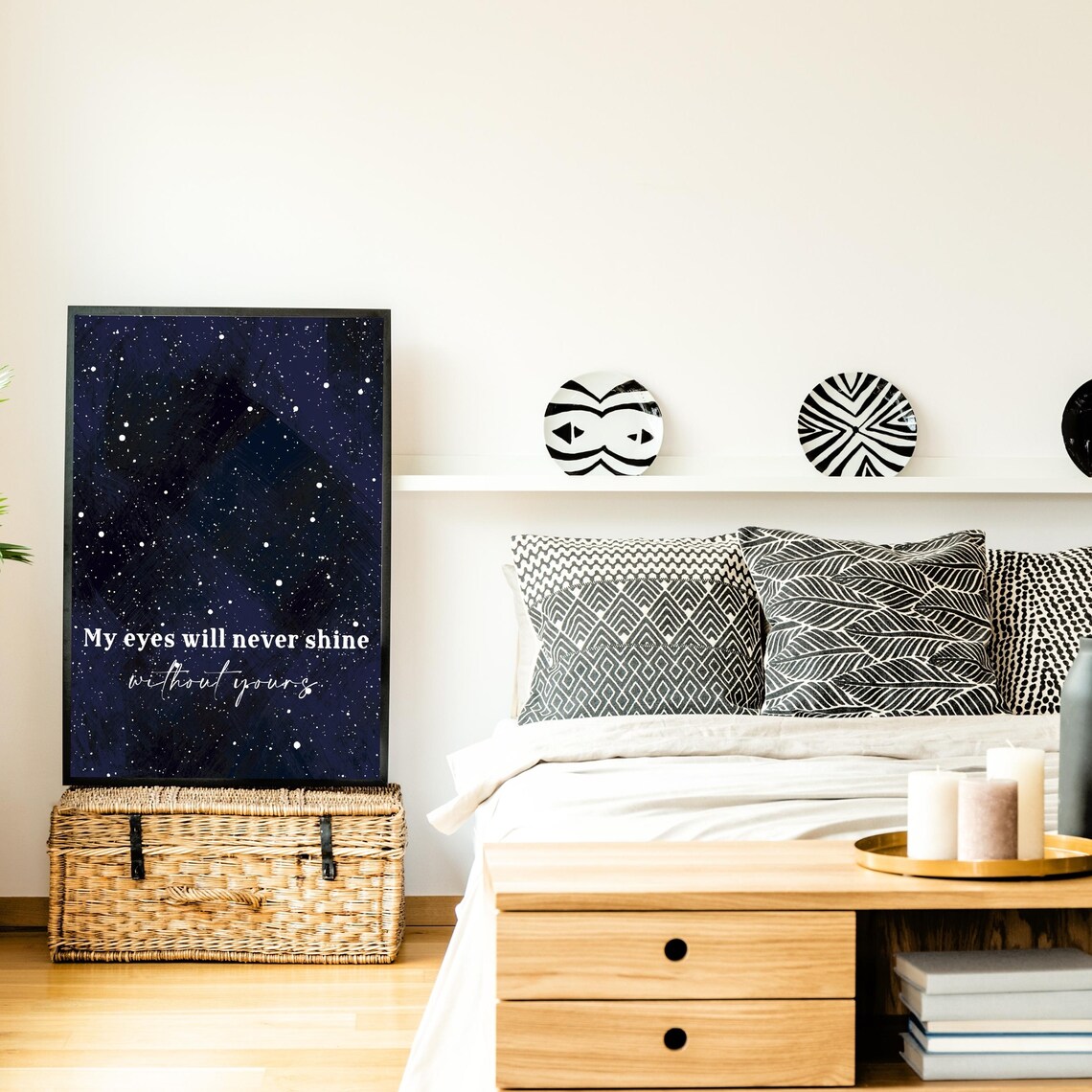 Starry Night Love Quote, Romantic Celestial Art Print - Image 3