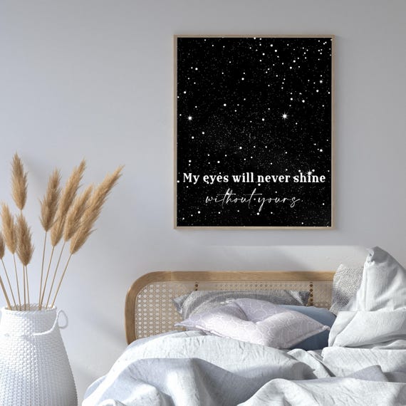 Romantic Starry Night Celestial Love Quote Poster