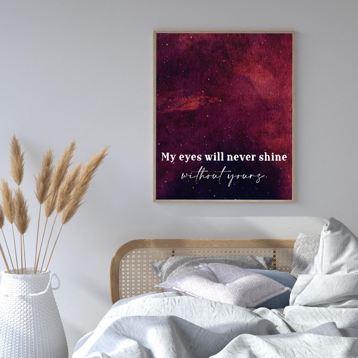 Romantic Starry Night Love Quote, Bedroom Decor