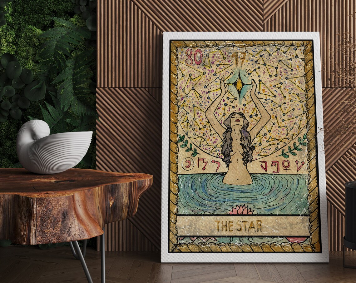 Tarot Card Print Wall Art Tarot Card The Star Tarot Cards Print Tarot Print Tarot Card Wall Print Tarot Card Wall Art Tarot