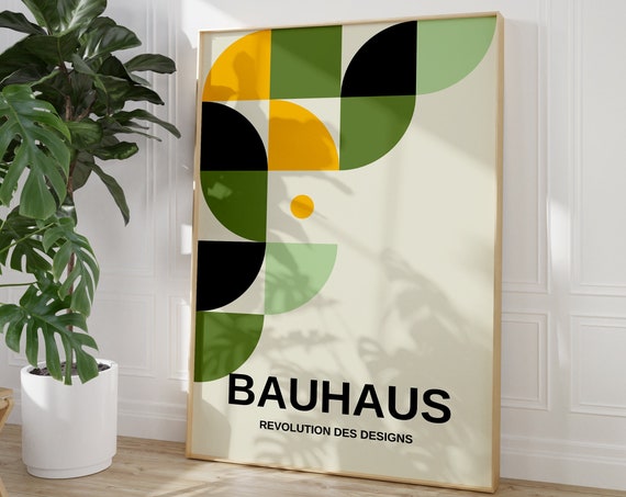 Modern Bauhaus Print Abstract Museum Poster For Trendy Wall Art Decor Instant Bauhaus Wall Art For Office Decorer