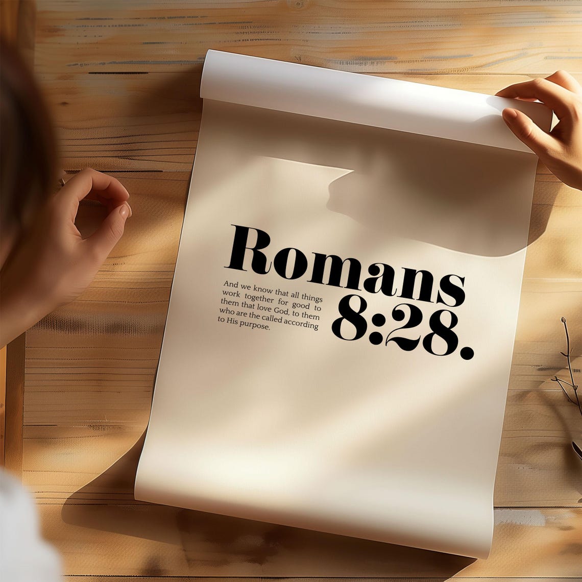 Romans 8 28 Kjv All Things Bible Scripture Artwork God Works All Things For Good Popular Bible Verses Sunday School Home Scripture Decor - Image 2