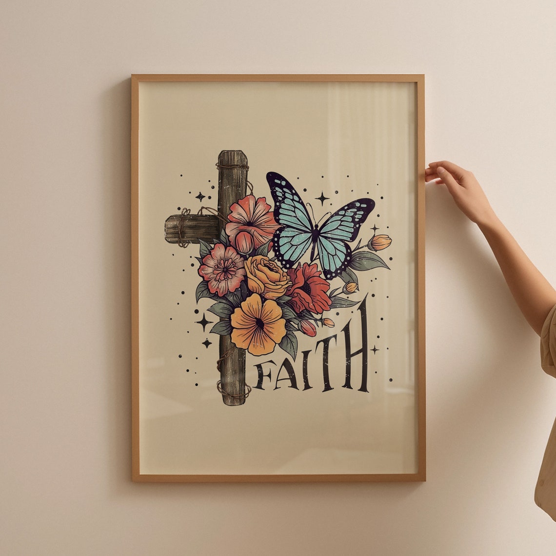 Retro Christian Wall Art Print Faith Print Christian Poster Bible Verse Religious Print Scripture Art Christian Gift - Image 5