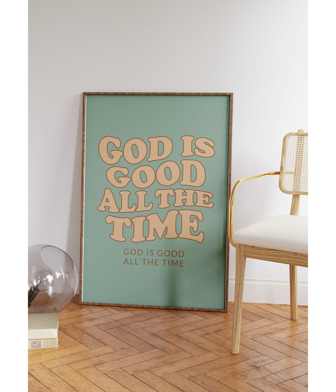 Retro Christian God Quote, Bible Verse Poster - Image 2