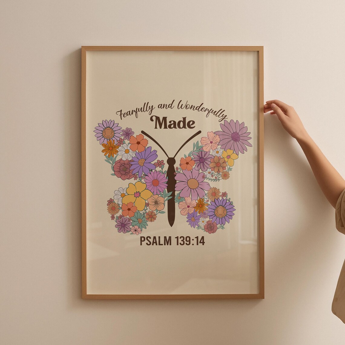 Retro Christian Psalms Scripture Art Print - Image 2