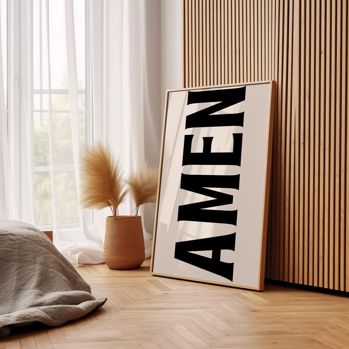 Amen Jesus Typography Retro Christian Wall Art - Image 5
