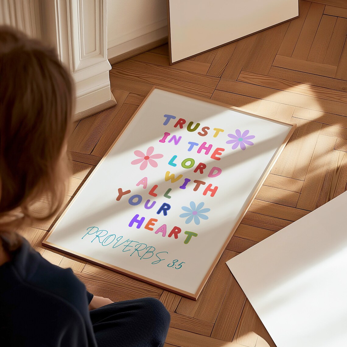 Trust In The Lord With All Your Heart Proverbs 3:5 Faith Poster - Image 2
