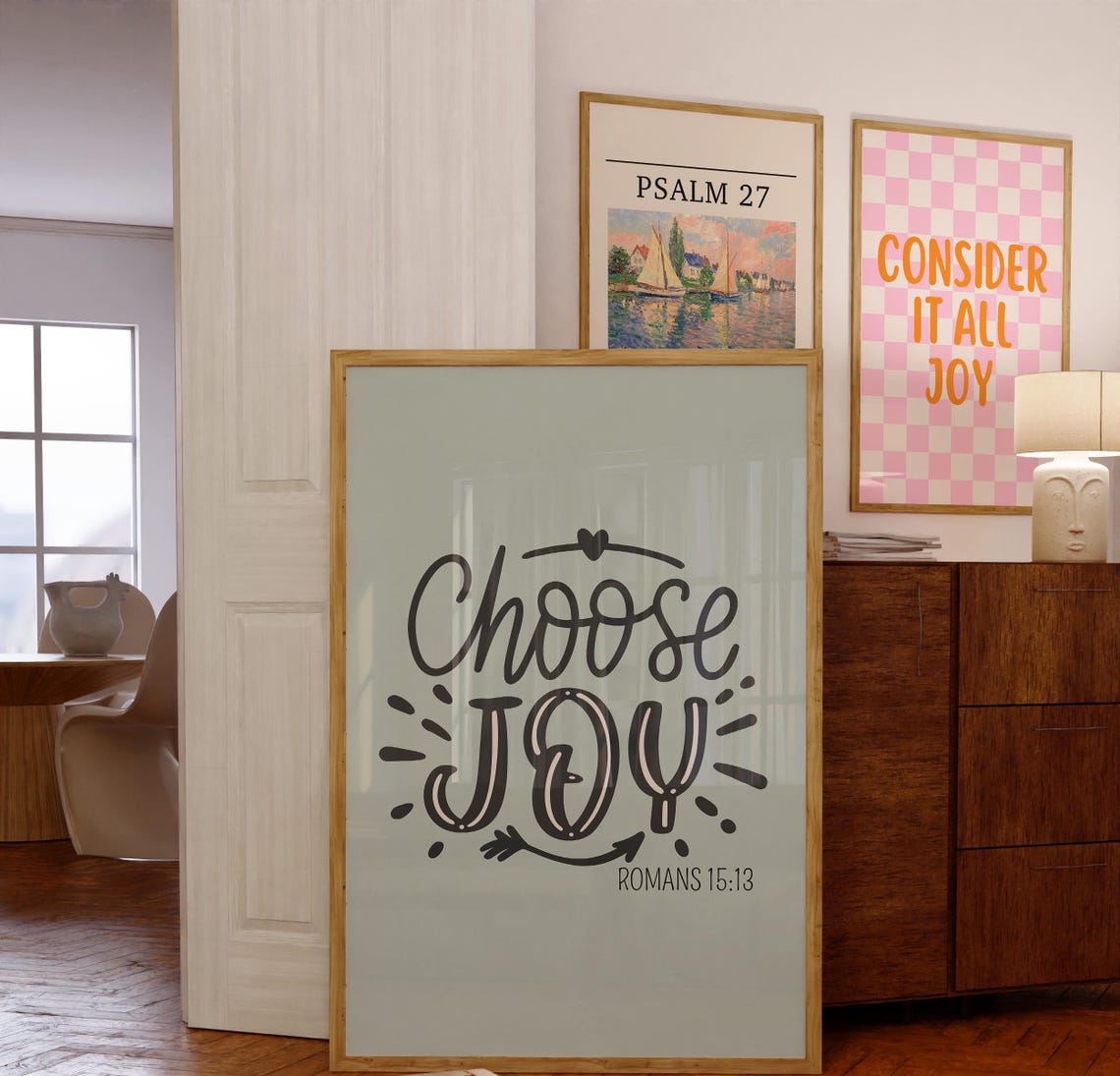 Choose Joy Print Christian Wall Art Romans Christian Poster Scripture Art Bible Verse Gift For Christians Wall Art Prints Wall Decor - Image 4