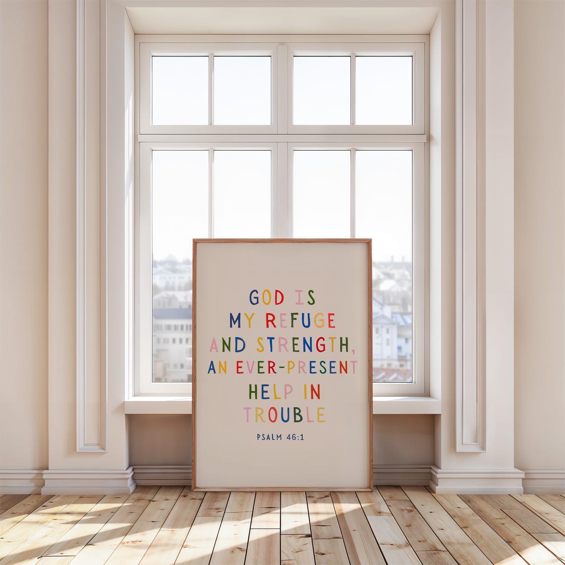 Christian Scripture Wall Art Psalm Bible Verse Christian Poster Wall Decor Faith Art Christian Gift Religious Print - Image 2