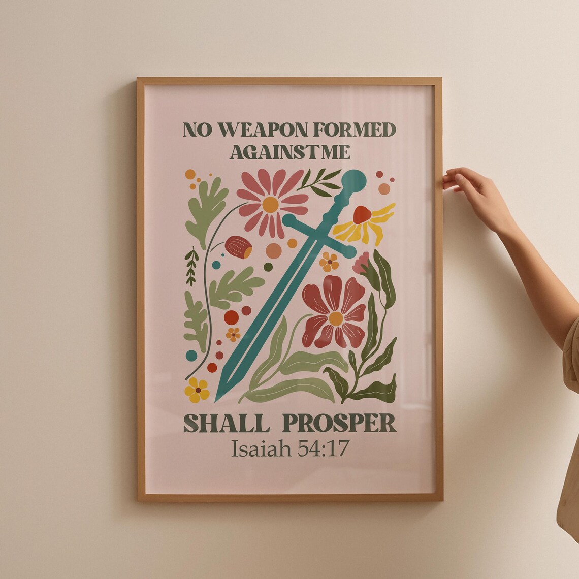 Isaiah Scripture Retro Christian Wall Art Print - Image 4