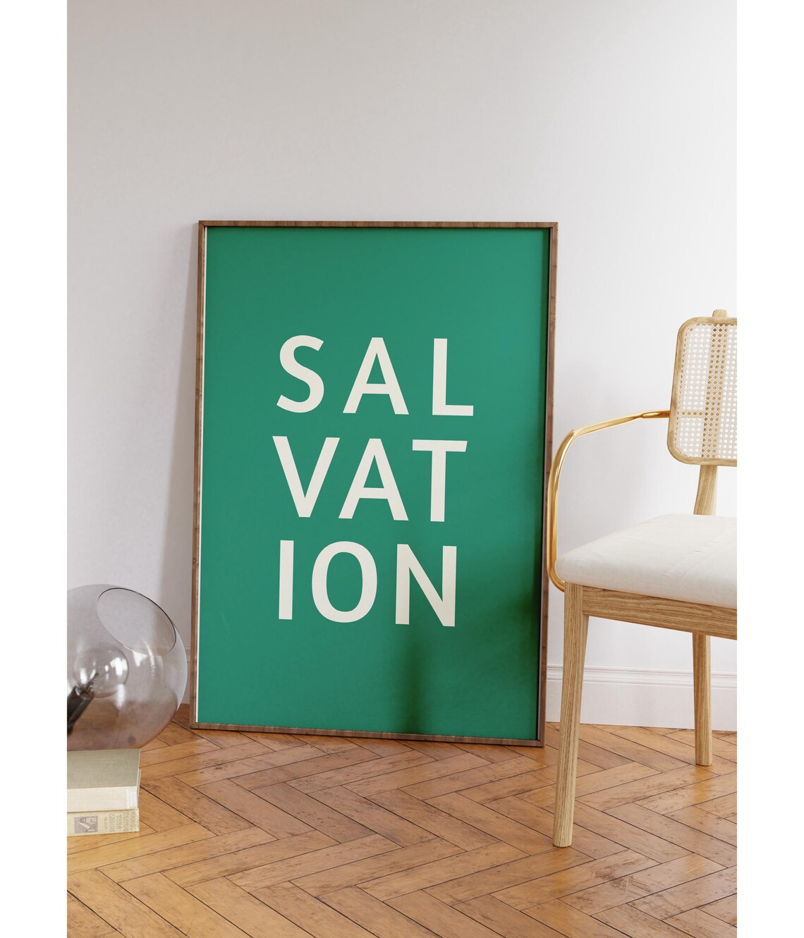 Salvation Green Minimalist Typography Modern Christian Poster - Image 3