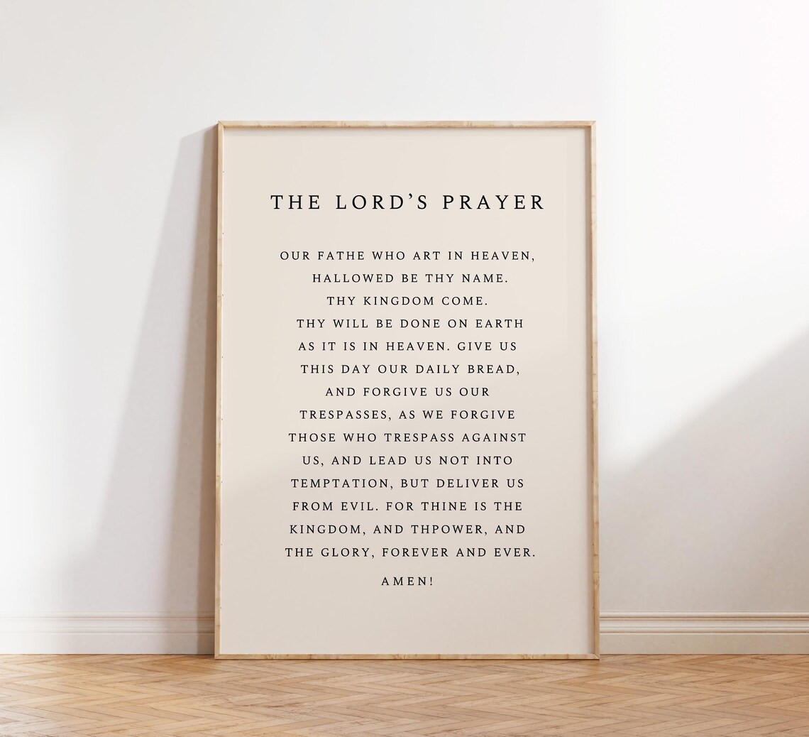 The Lord's Prayer Scripture Wall Art Poster - Image 3