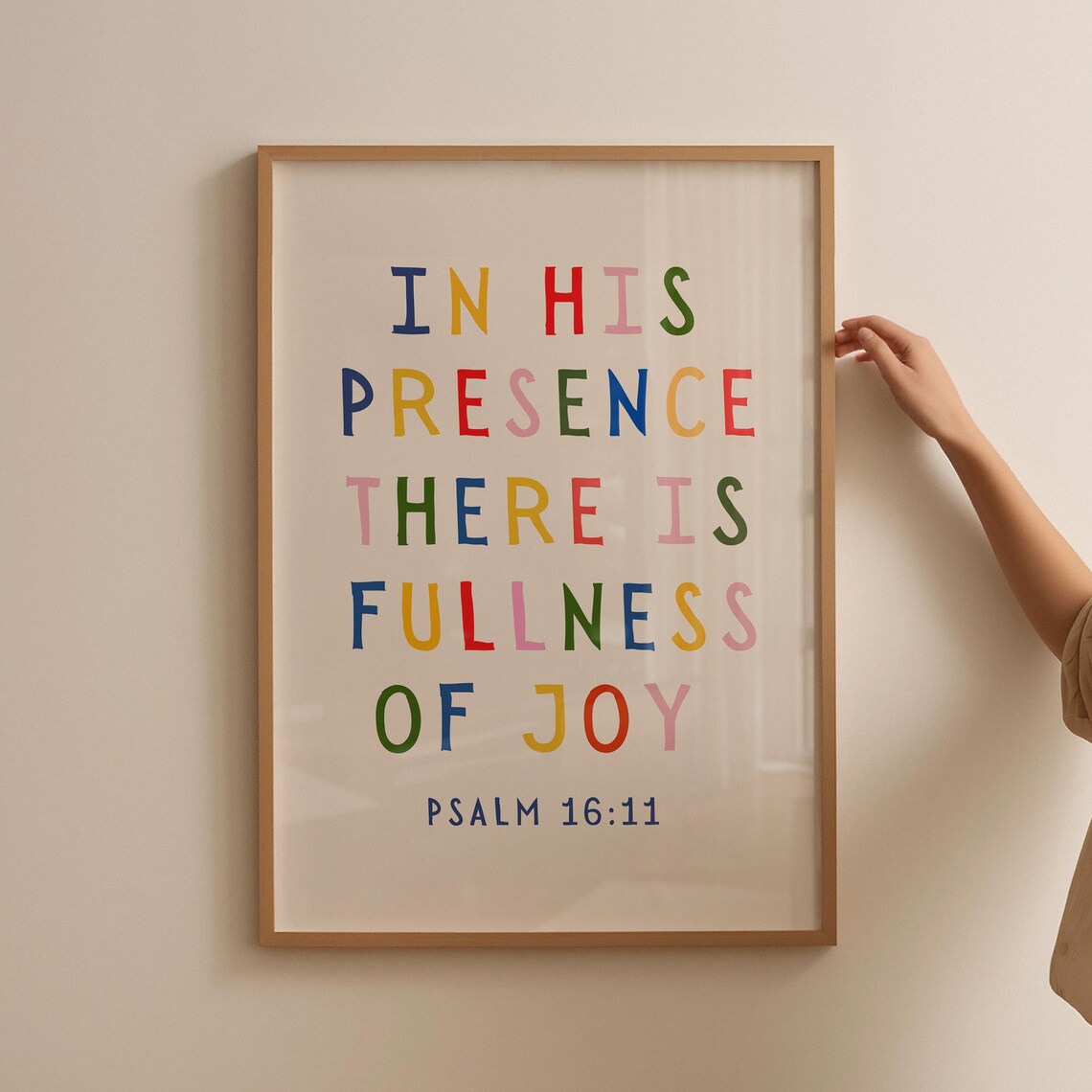 Psalm 16:11 Minimalist Christian Scripture Art Print - Image 5