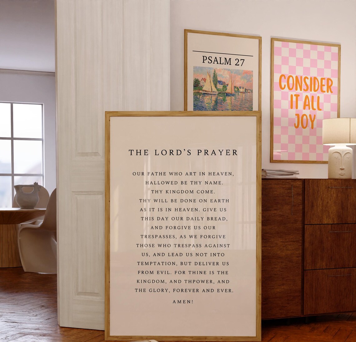 The Lord's Prayer Scripture Wall Art Poster - Image 2